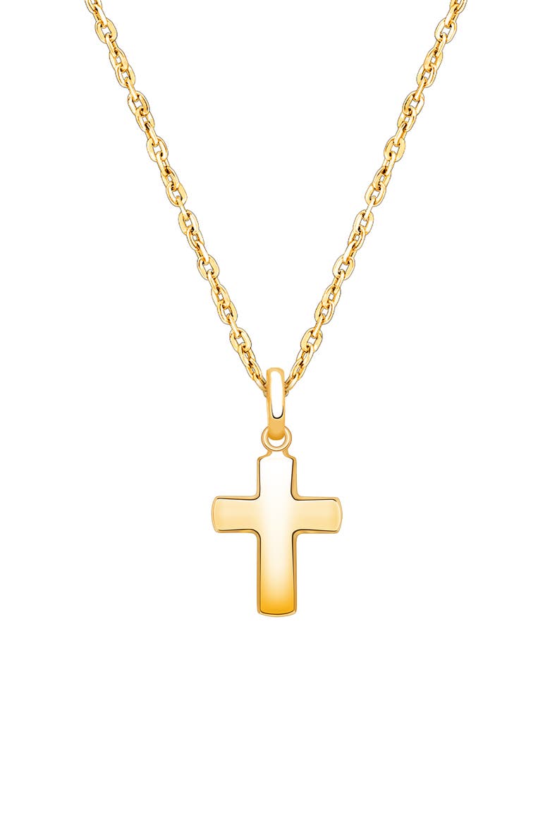 14K Gold Regal Cross 12-14" Necklace, Main, color, 14K Yellow Gold