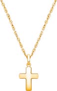Tiny Blessings 14K Gold Regal Cross 12-14" Necklace