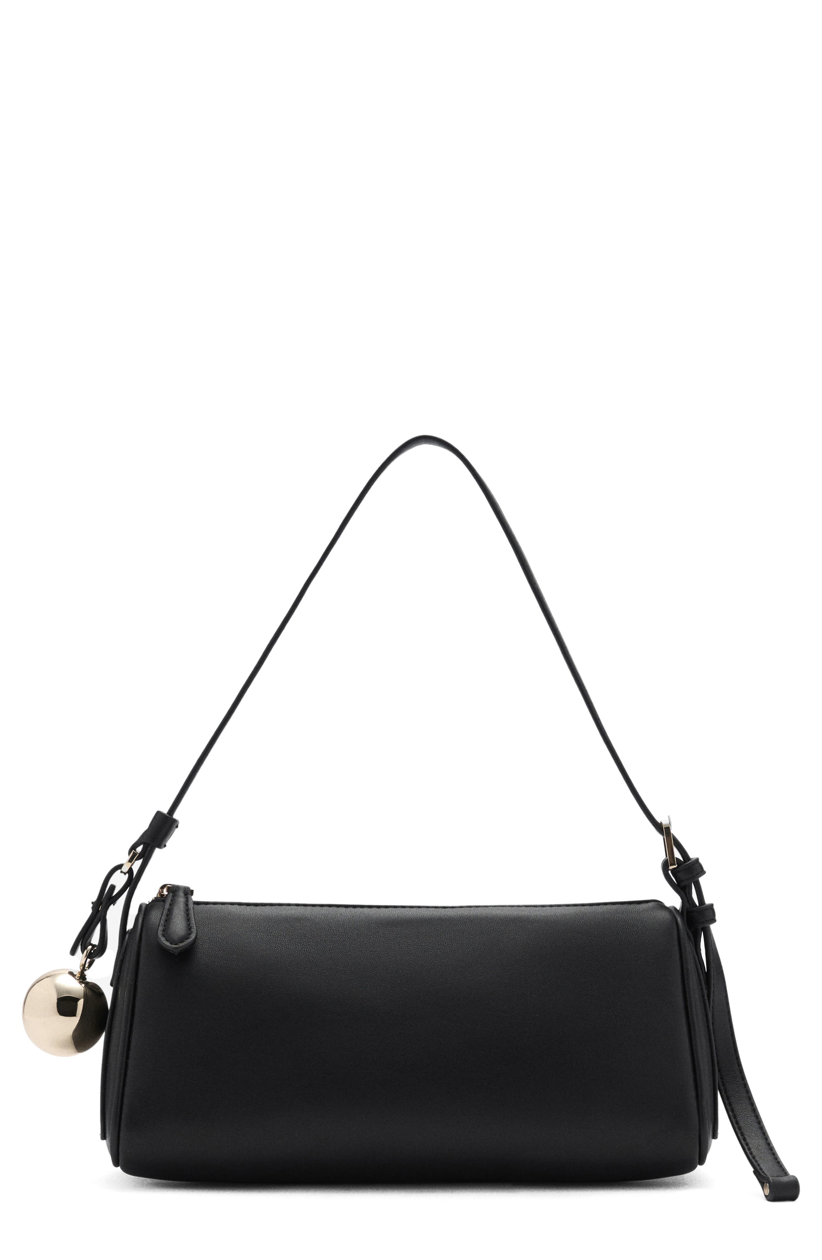 MANGO Faux Leather Shoulder Bag, Main, color, 