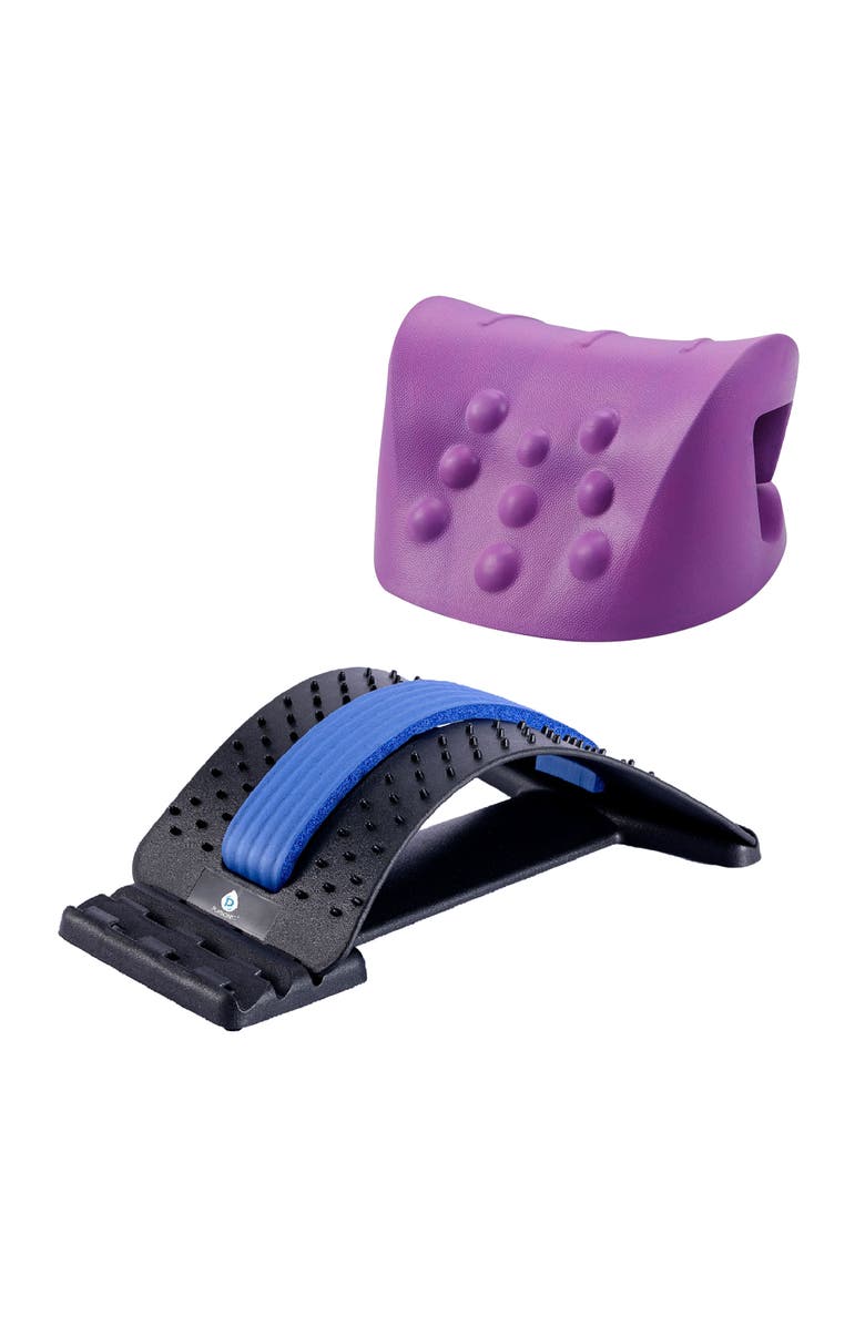 PURSONIC Back and Neck Relief Bundle - Includes Back Stretching Device & Neck and Shoulder Stretcher and Relaxer, Main, color, Multicolor