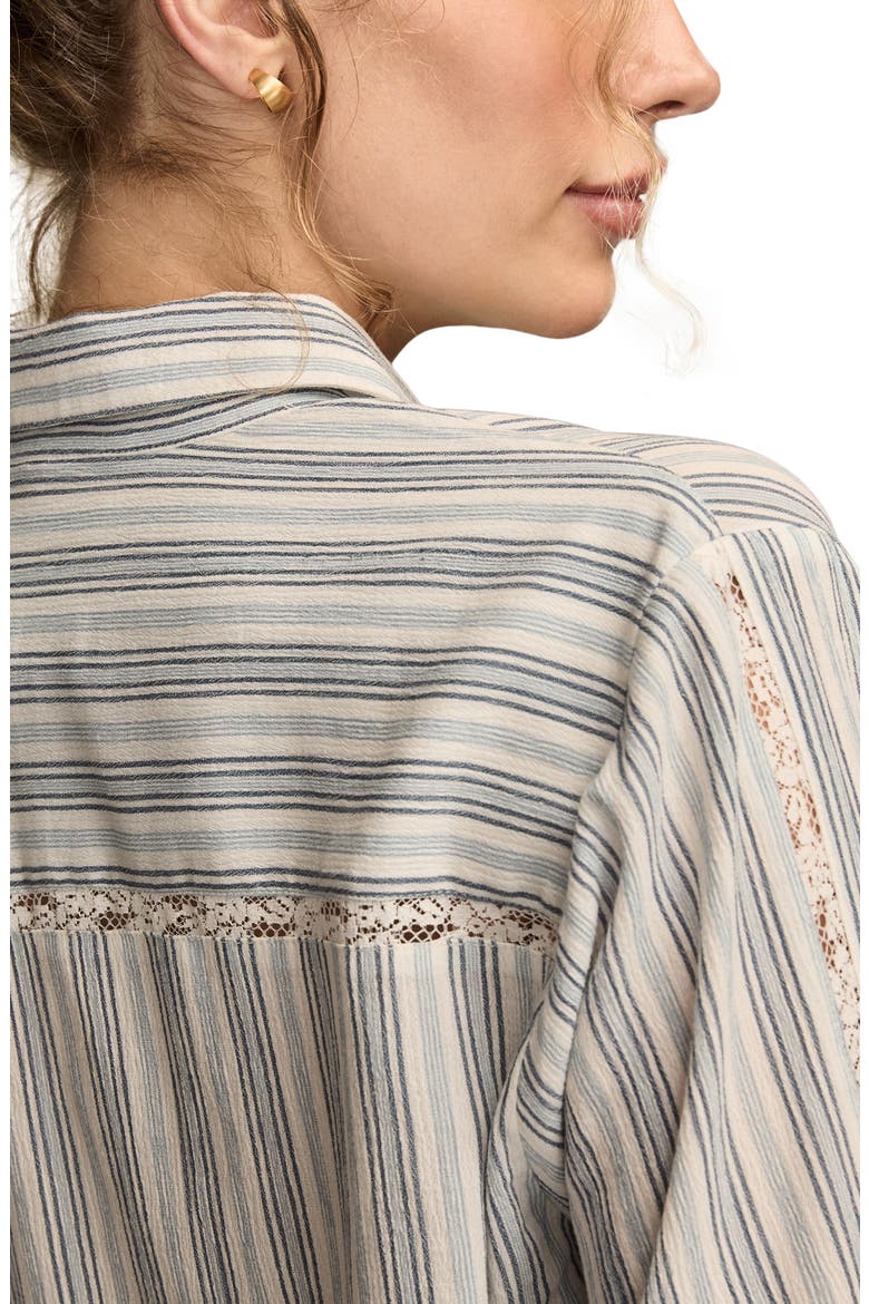 Lace Trim Shirt, Alternate, color, BLUE STRIPE
