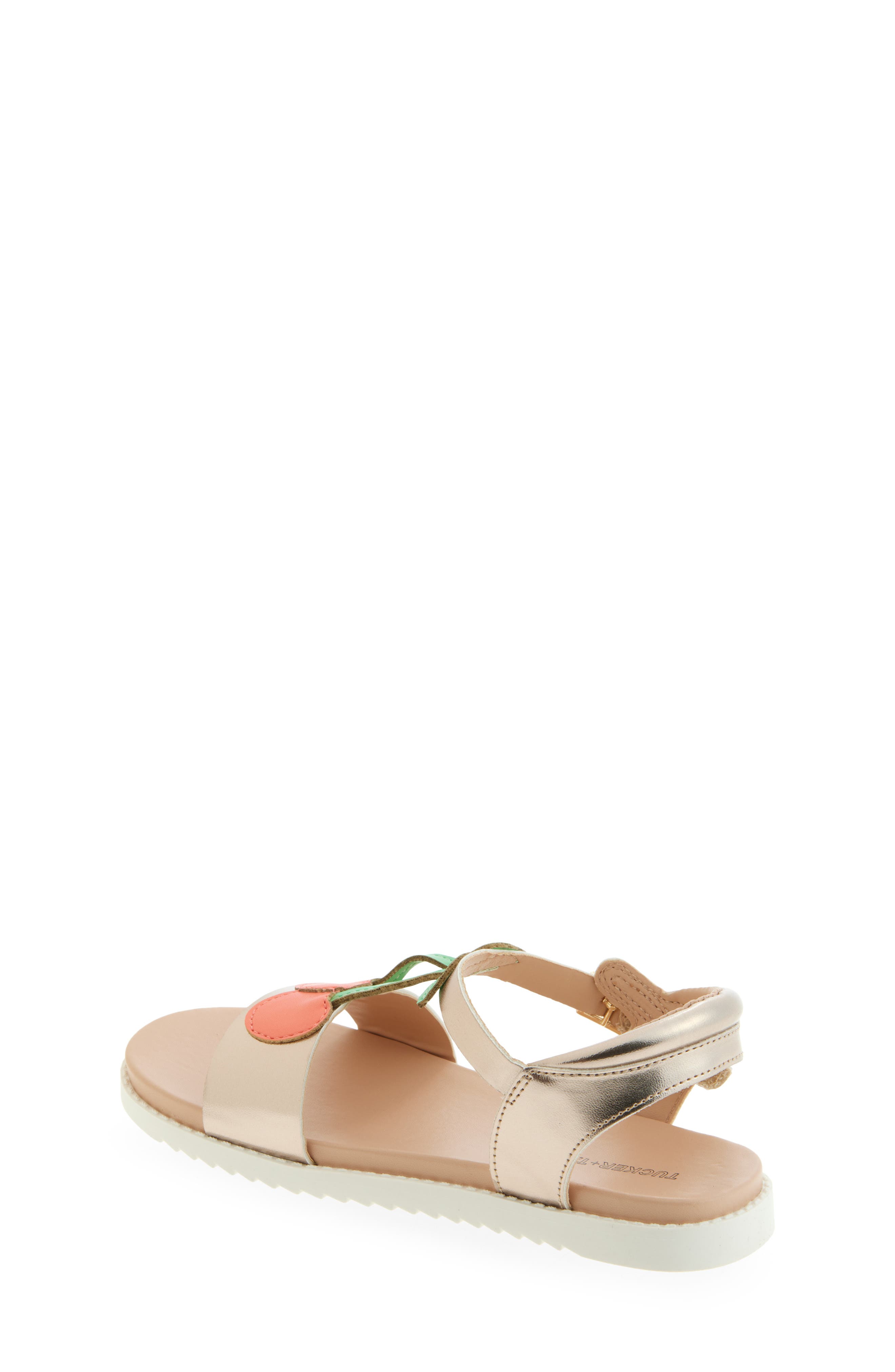 Tucker + Tate Kids' Lettie Cherry Sandal, Alternate, color, Gold Metallic