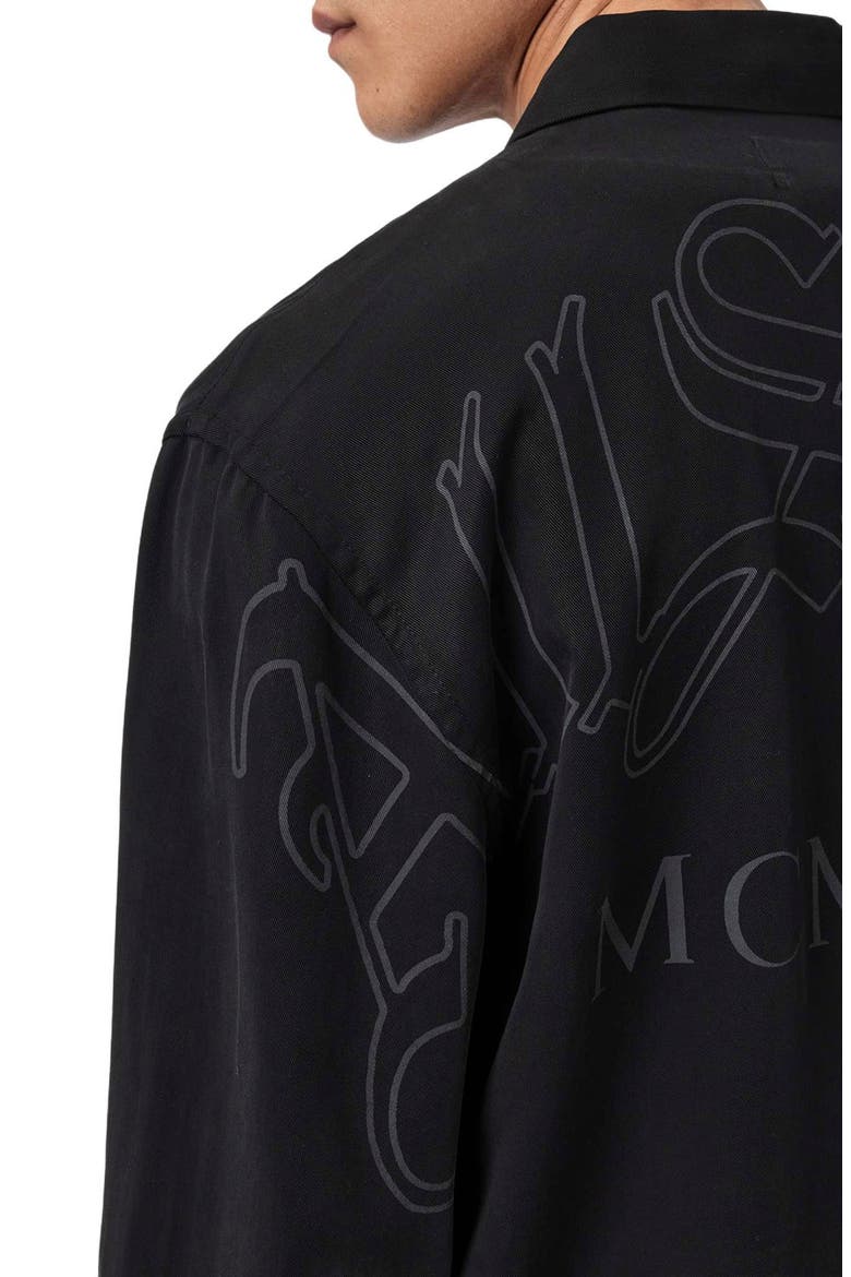 Soul Long Sleeve Oversized Lyocell Shirt, Alternate, color, ORCA BLACK