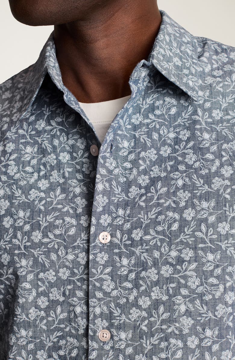 Bonobos Riviera Floral Short Sleeve Stretch Cotton Button-Up Shirt, Alternate, color, 