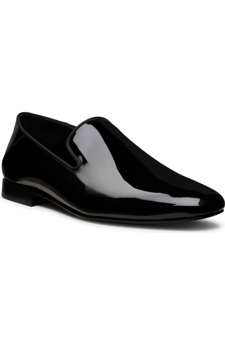 Stuart Weitzman Buzz Venetian Loafer, Main, color, Black Patent