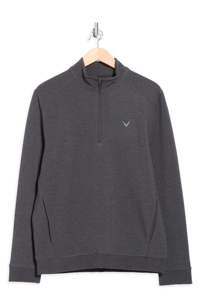 Callaway Ottoman Quarter Zip Sweatshirt, Alternate, color, Washed Black Heather