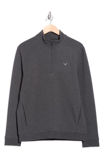 Callaway Ottoman Quarter Zip Sweatshirt In Gray