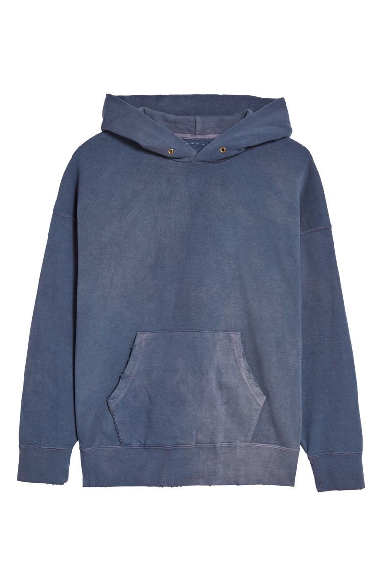 VISVIM Jumbo Uneven Dye Pullover Hoodie, Alternate, color, 