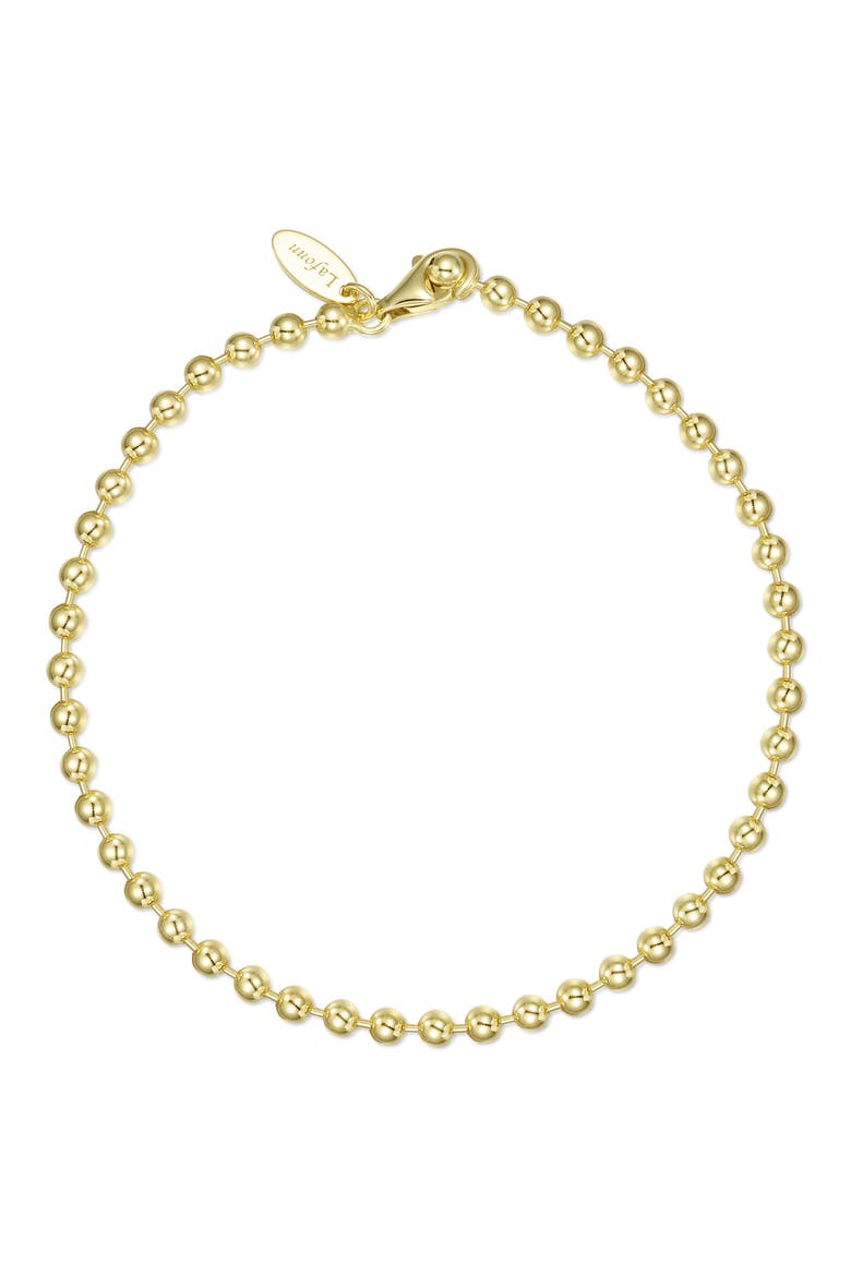Mila Gold Plated Sterling Silver Bead Chain Bracelet, Main, color, GOLD