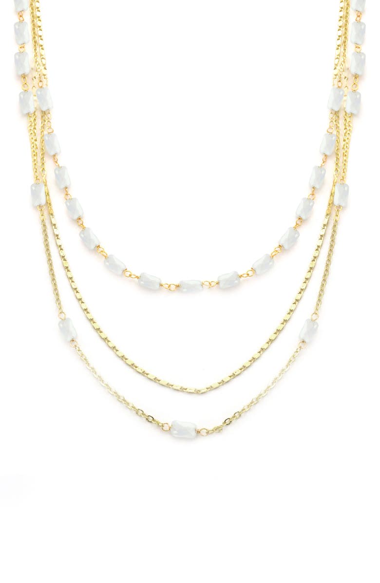 Panacea Crystal Three-Row Necklace, Main, color,