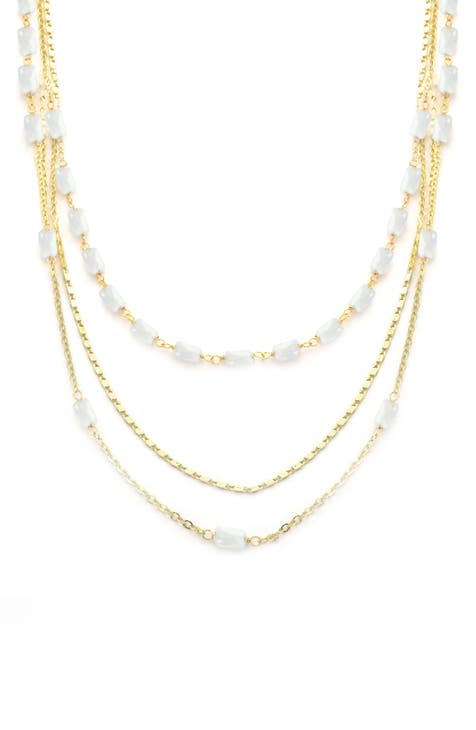 Crystal Three-Row Necklace