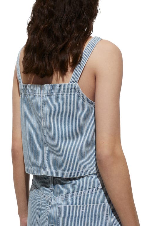 Mango Ibiza Hickory Denim Crop Tank Top
