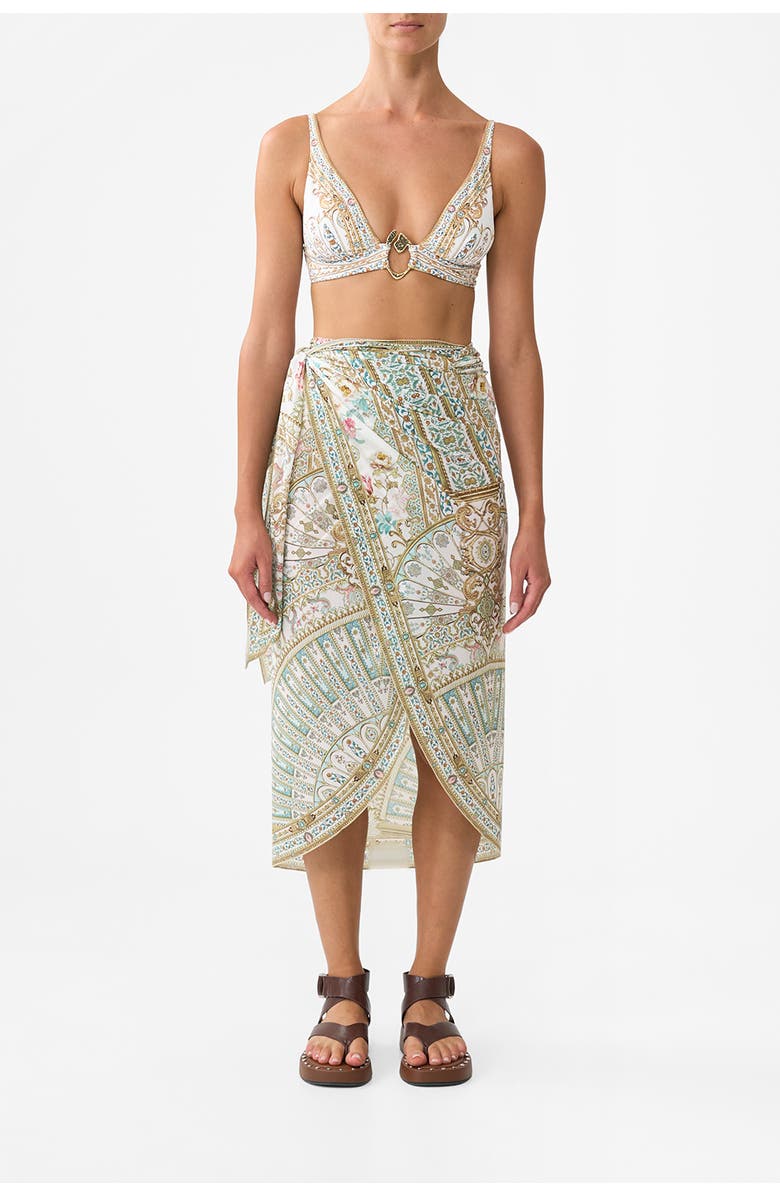 Camilla Eyelet Wrap Maxi Sarong With Tie Waist Ottoman Dynasty, Main, color, Ottoman Dynasty