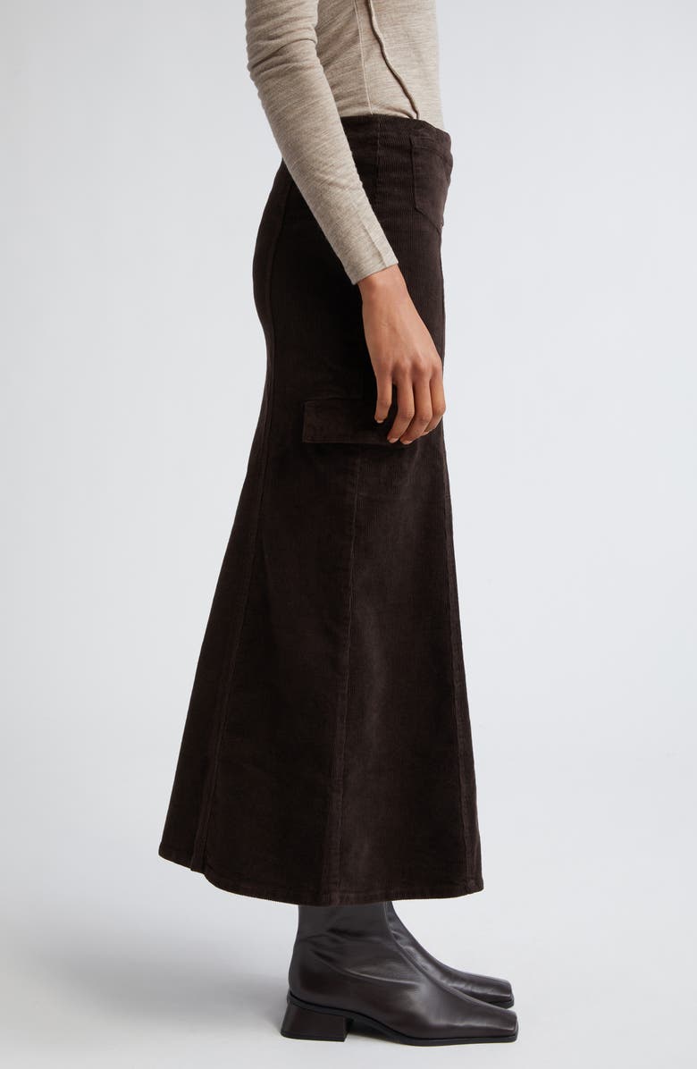 Paloma Wool Brioche Stretch Organic Cotton Corduroy Maxi Skirt, Alternate, color,