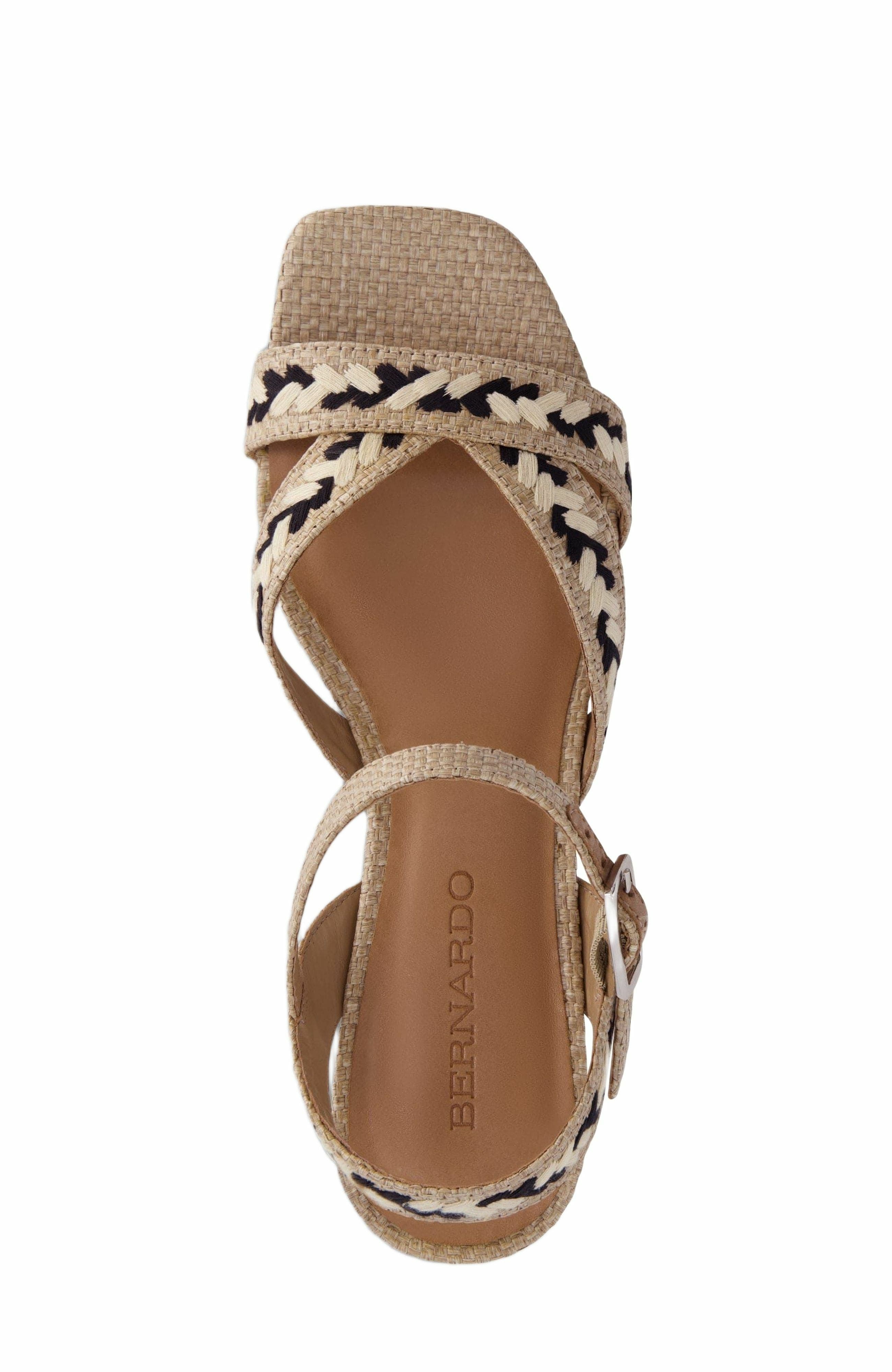 Bernardo Footwear Liana Embroidered Platform Sandal, Alternate, color, 