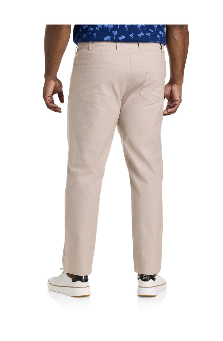 Oak Hill by DXL Straight-Fit Chambray 5-Pocket Pants, Alternate, color, Tigers Eye