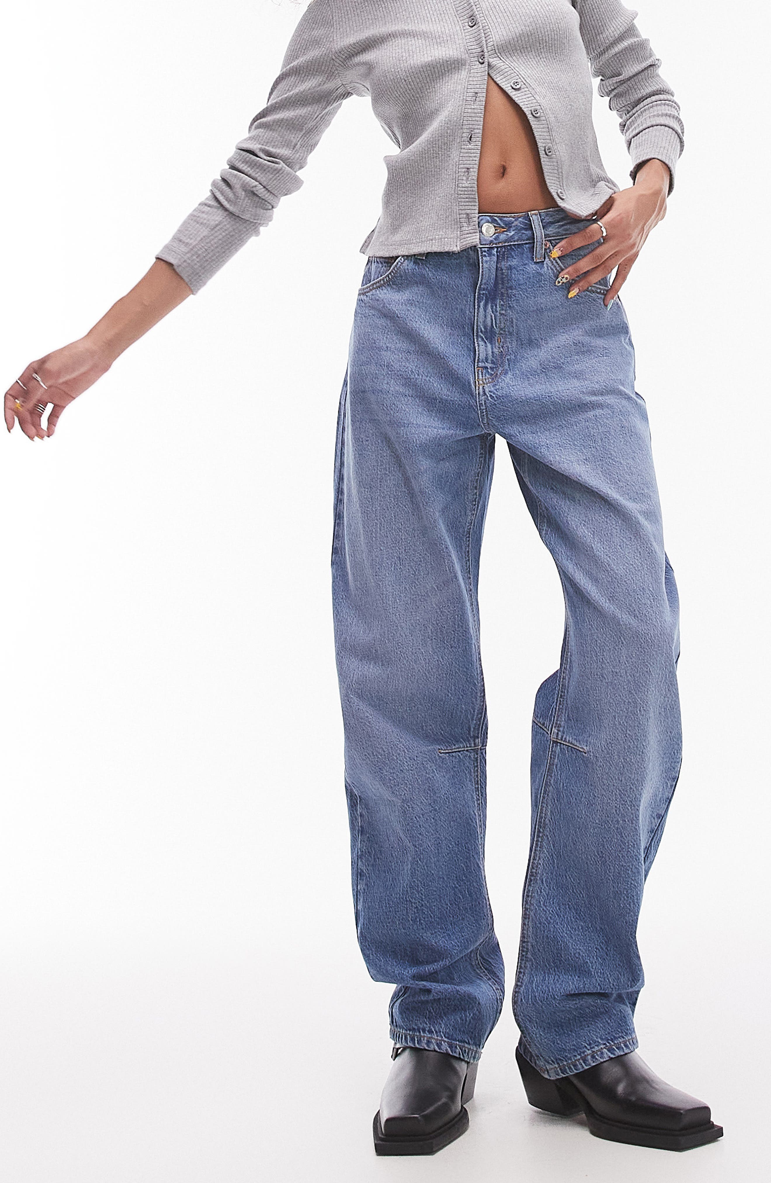 Topshop Barrel Leg Jeans