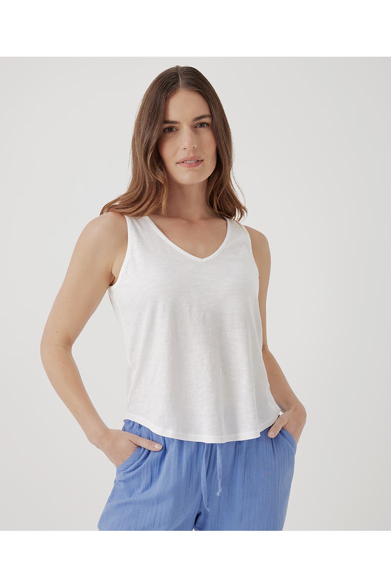 Organic Featherweight Slub Reversible Tank, Alternate, color, White