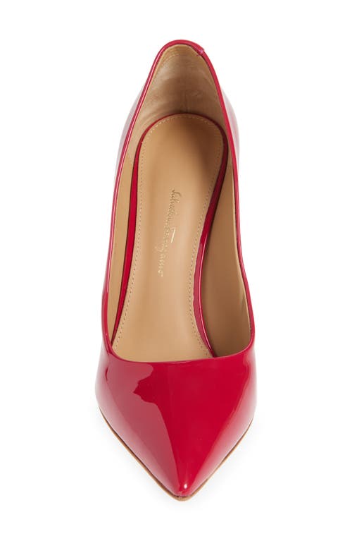 Ferragamo Pointed Toe Pump In Red