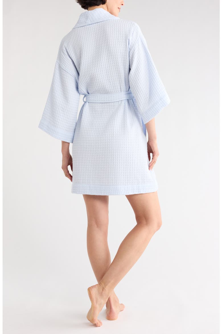 Cotton Waffle Knit Robe, Alternate, color, BLUE ANCIENT