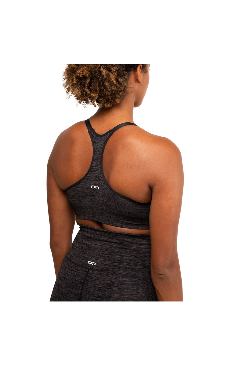 Modern Eternity Maternity Layla Yoga Racer Back Nursing bra, Alternate, color, Charcoal Melange
