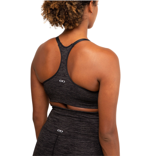 Modern Eternity Maternity Layla Yoga Racer Back Nursing Bra In Gray