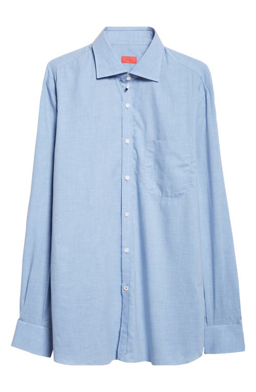 Isaia Cotton Button-up Shirt In Blue
