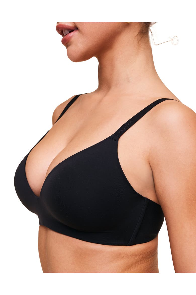 Valory Contour Plunge Bra, Alternate, color, Black