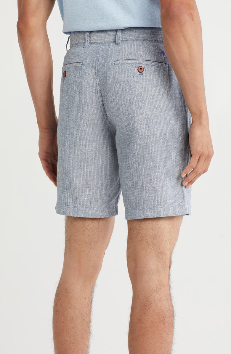Tommy Bahama Metro Herringbone Linen & Cotton Blend Shorts, Alternate, color, Dockside Blue