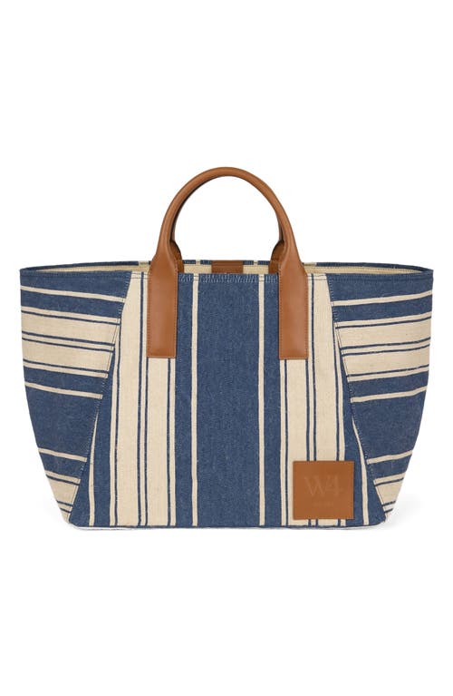 We-ar4 The Riviera Striped Canvas Tote Bag