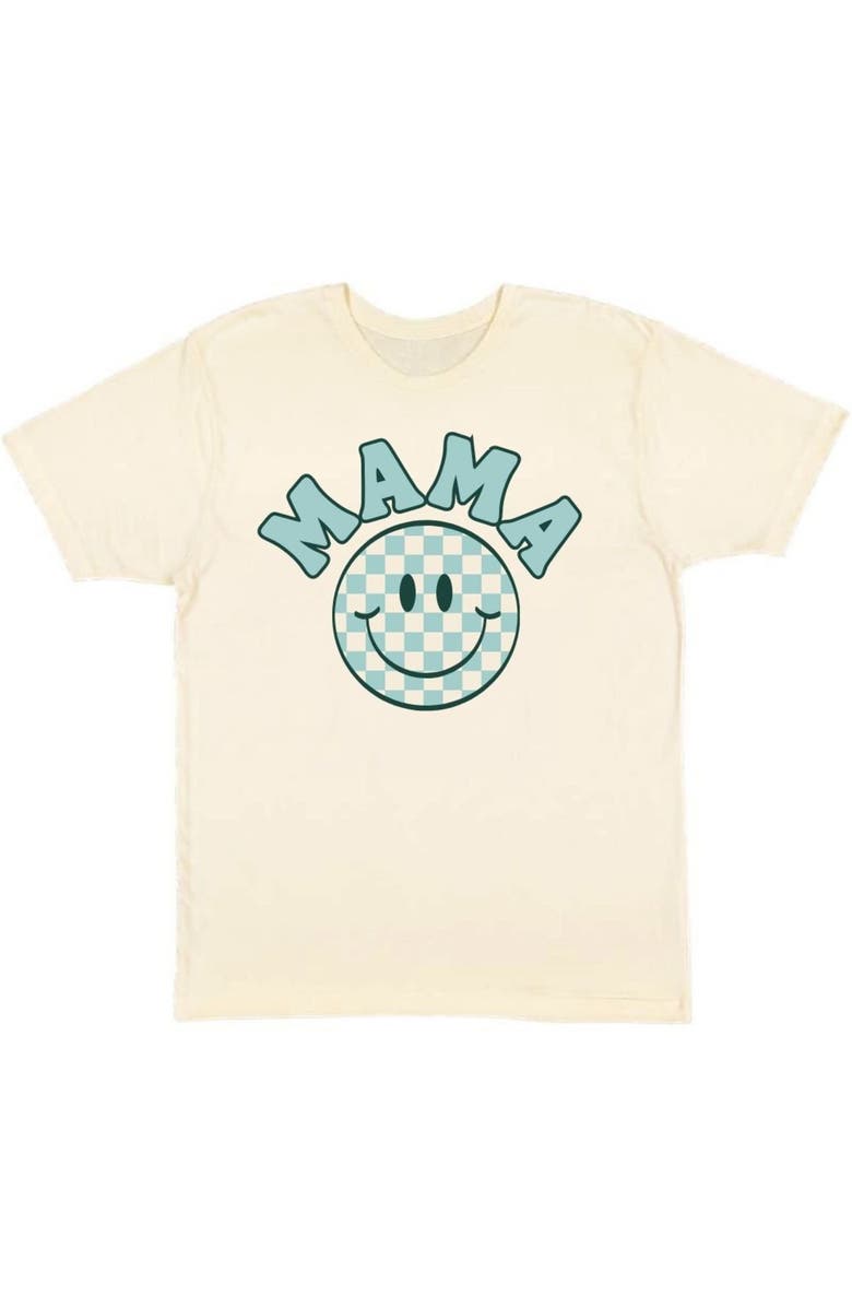Sweet Wink Mama Smiley Checker Adult Short Sleeve T-Shirt, Main, color,