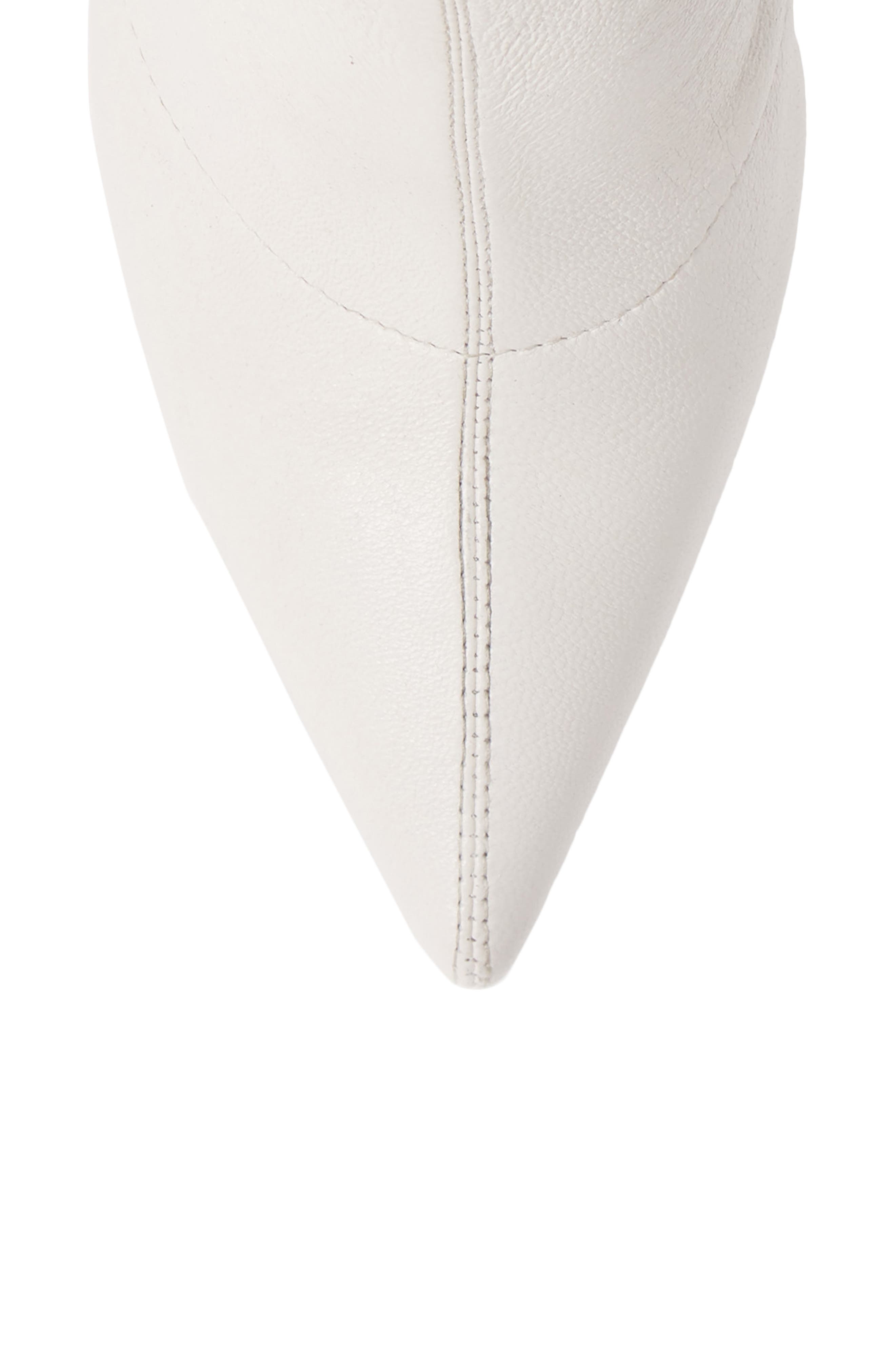 Ahnika Bootie, Alternate, color, WHITE STRETCH LEATHER