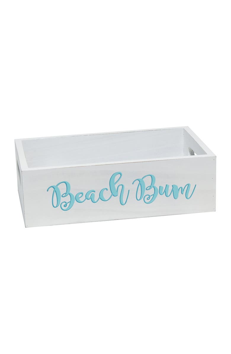 LALIA HOME Three Piece Decorative Wood Bathroom Set - Large - Coastal/Beach, Alternate, color, White Wash