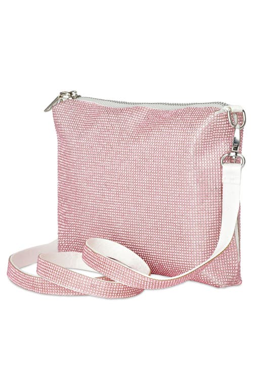 Shop Iscream Kids' Crystal Embellished Crossbody Bag In Pink