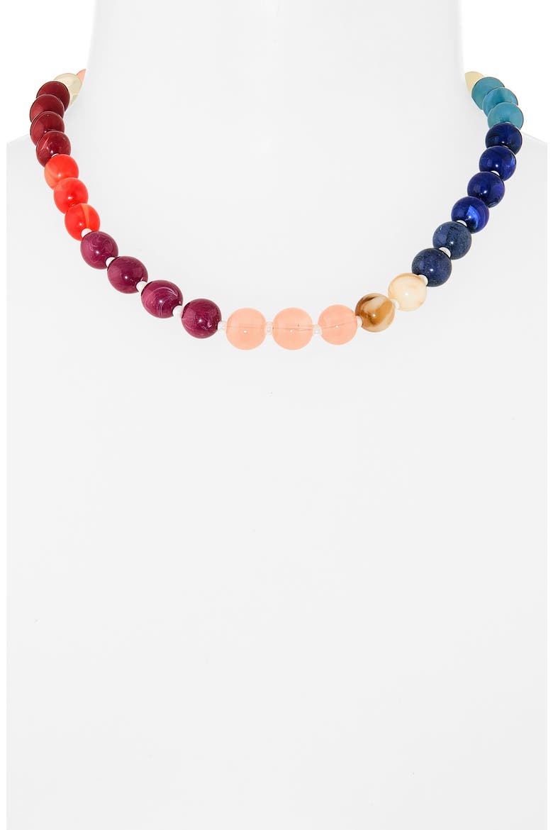 Round Beaded Necklace, Alternate, color, SANDALWOOD MULTI- GOLD
