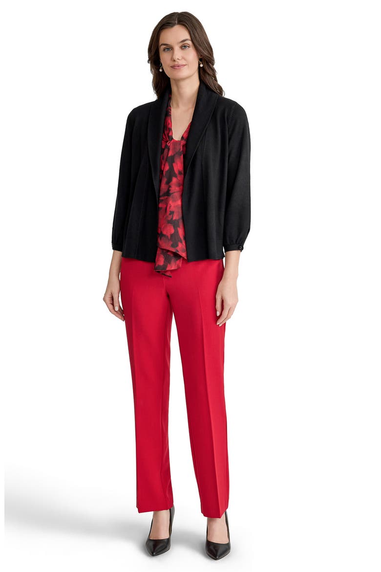 Turn Back Collar Cardigan, Alternate, color, BLACK
