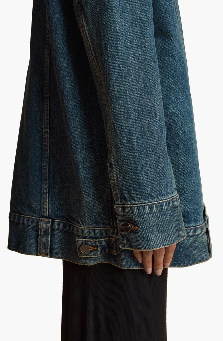 Khaite Ross Oversize Denim Trucker Jacket, Alternate, color,
