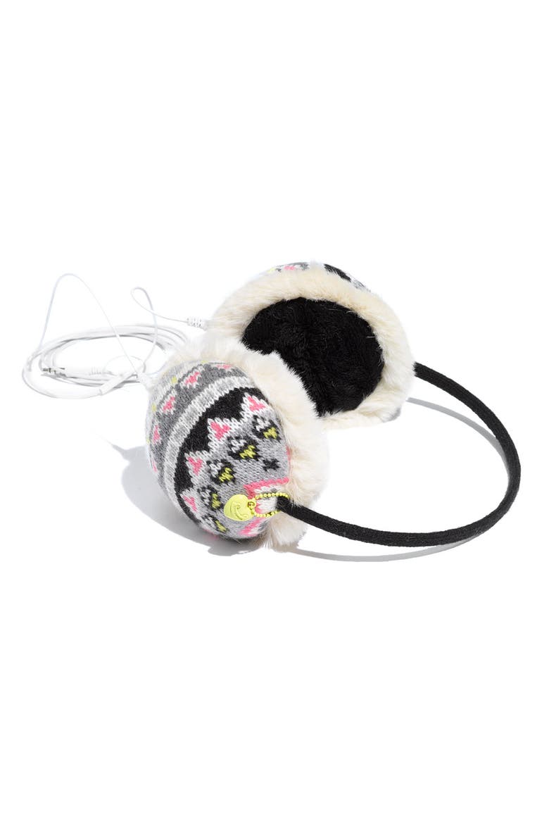 Fair Isle Headphone Earmuff, Main, color, HEATHER PRESTIGE
