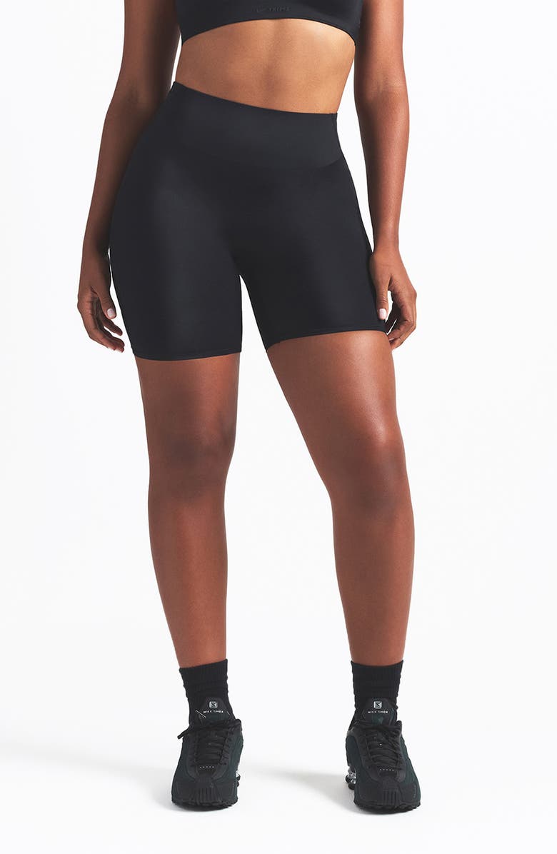 NikeSKIMS Bonded Waist Bike Shorts, Main, color, Obsidian