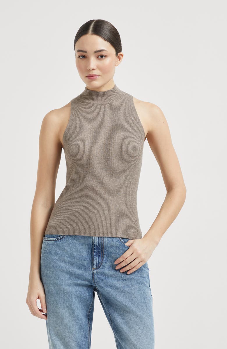 Brunello Cucinelli Knit top, Alternate, color, Light Brown