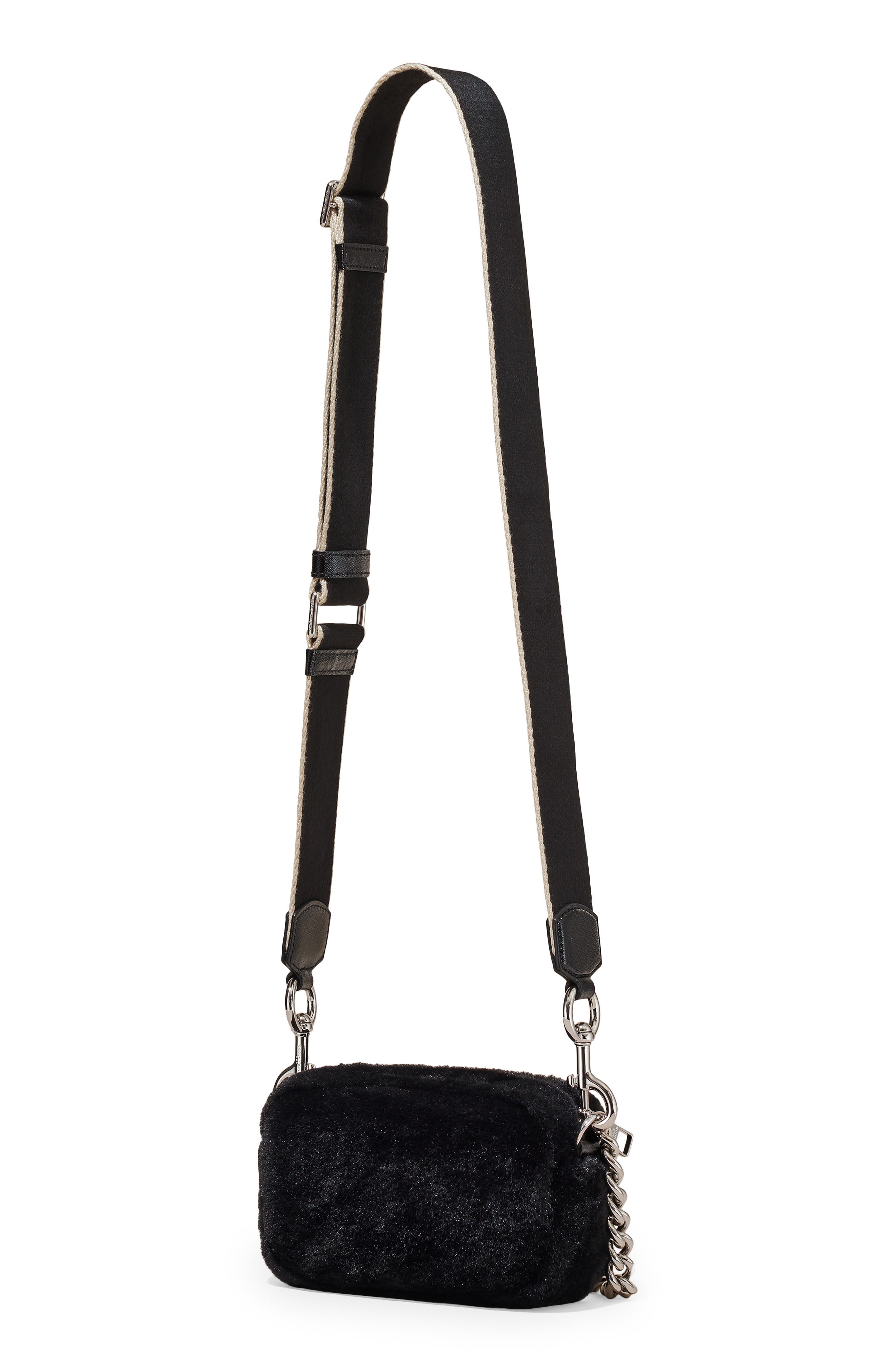 Marc Jacobs Snapshot Faux Fur Crossbody Bag, Alternate, color, 