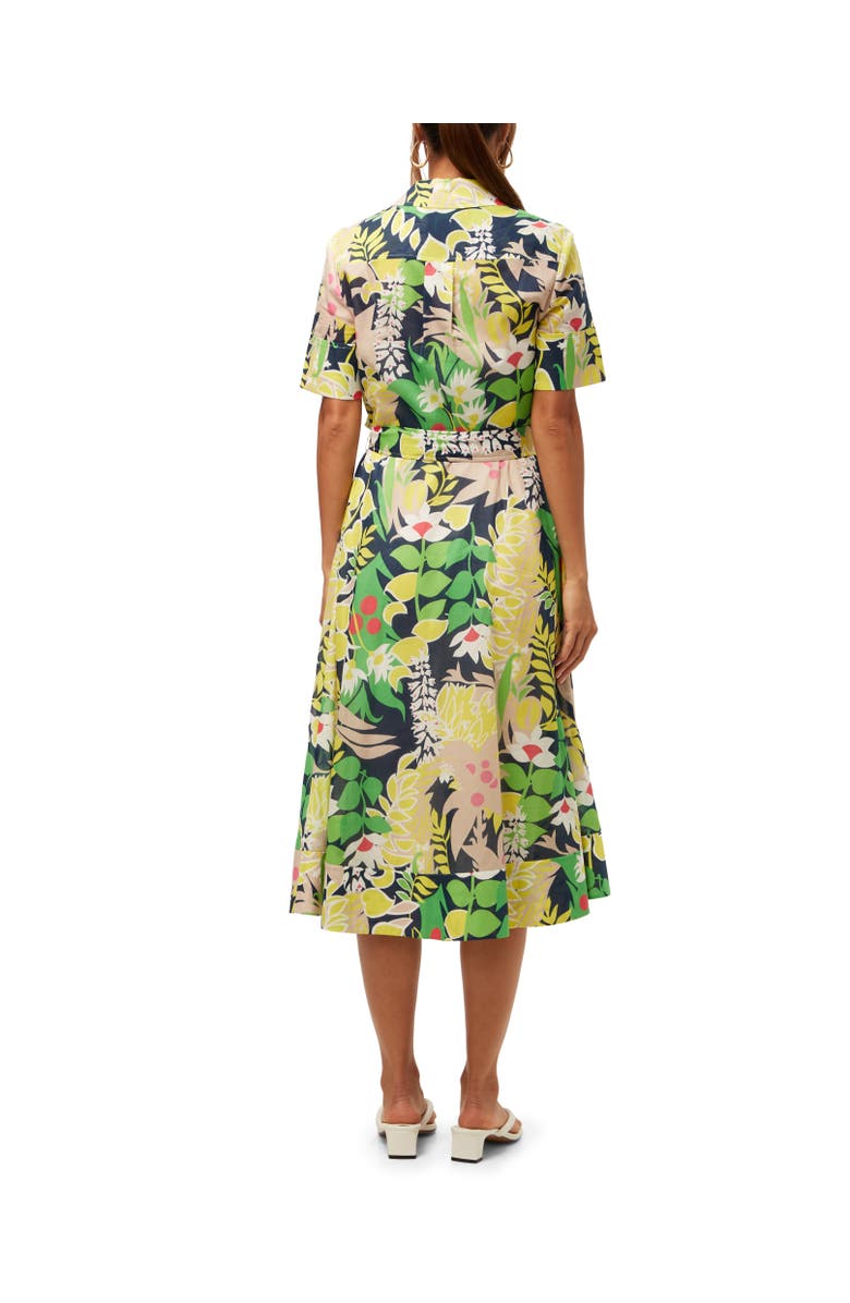 Trina Turk Catamaran Printed Lace Up Dress, Alternate, color, Grass Court Green/Whitewash