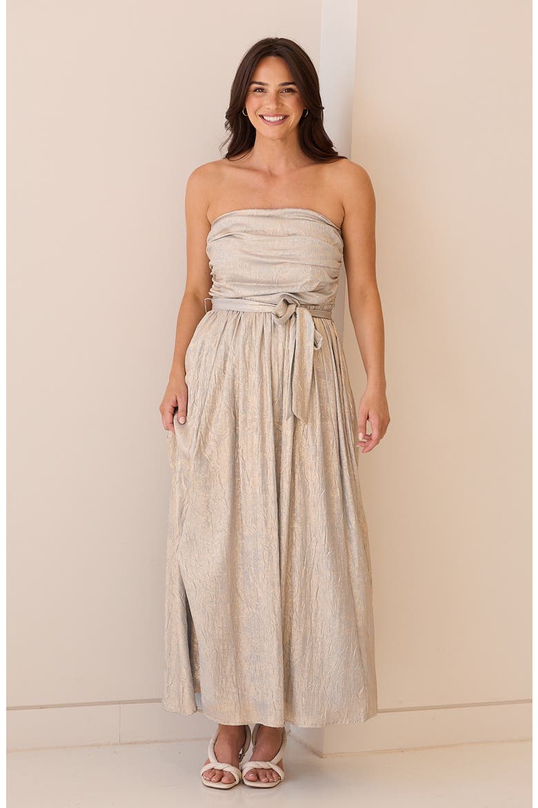 Avalon Strapless Dress, Alternate, color, CHAMPAGNE