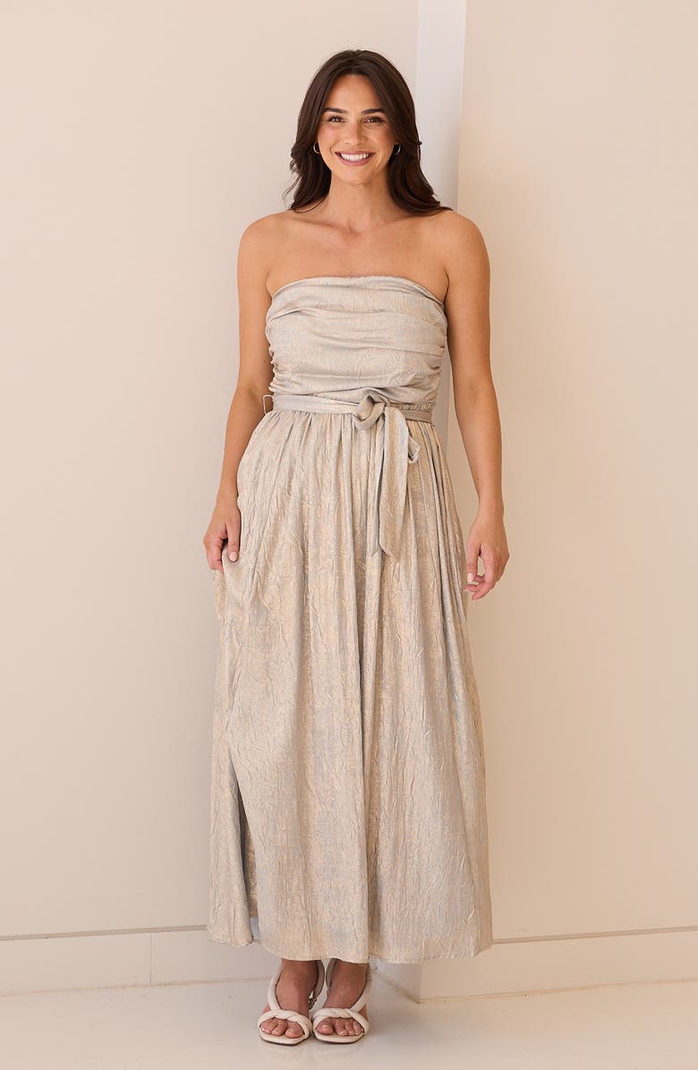 Brave+True Avalon Strapless Dress, Alternate, color, Champagne