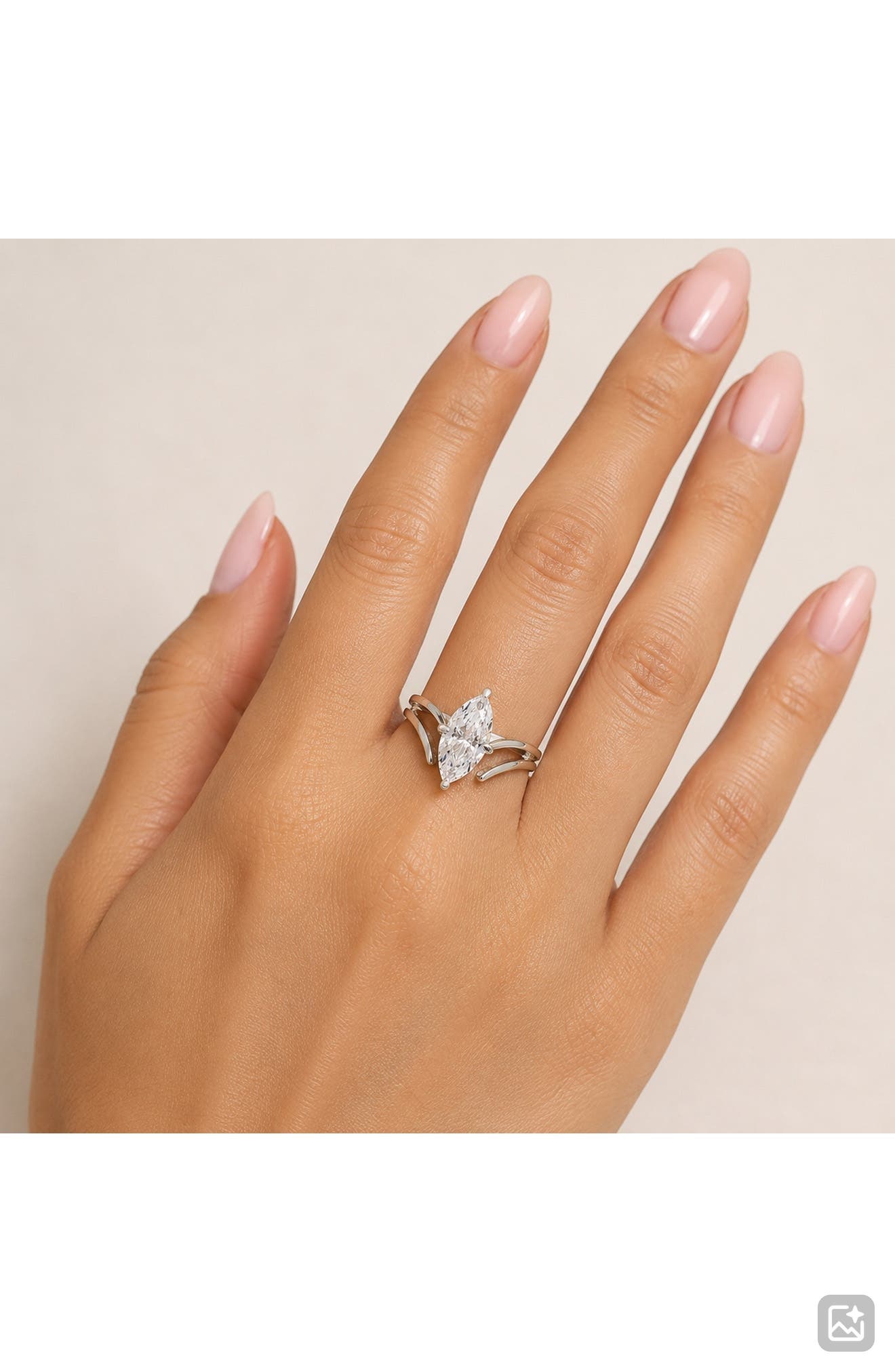 Juvell Marquise White Topaz Split Band Ring (Women) | Nordstromrack