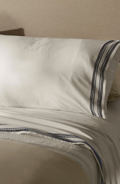 Boll & Branch Signature Ladder Stitch Organic Cotton Sheet Set In White/mineral