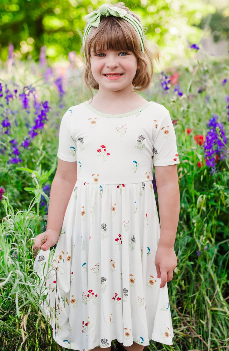 Kyte BABY Kids' Wildflower Print Twirl Dress  TWIRL DRESS, Alternate, color, Wildflower
