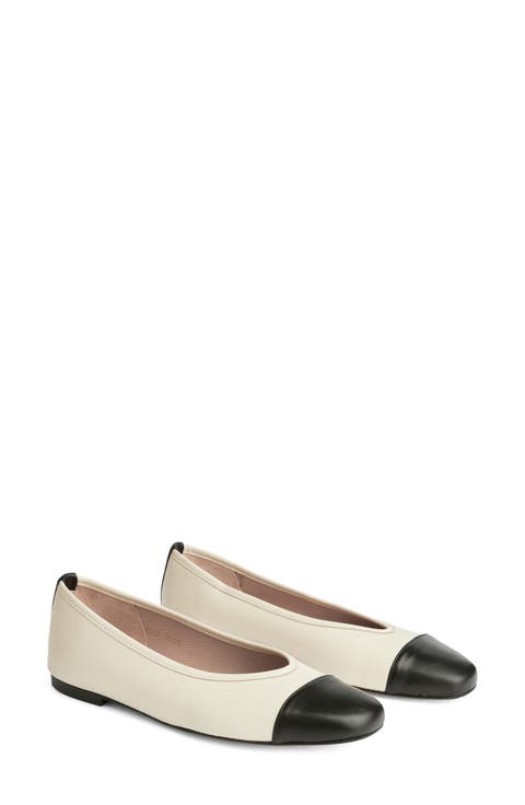 Hanna Cap Toe Ballet Flat (Women)