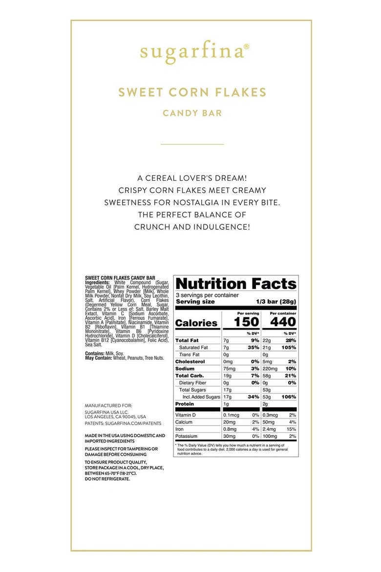 4-Piece Sweet Corn Flakes Candy Bar Set, Alternate, color, NO COLOR