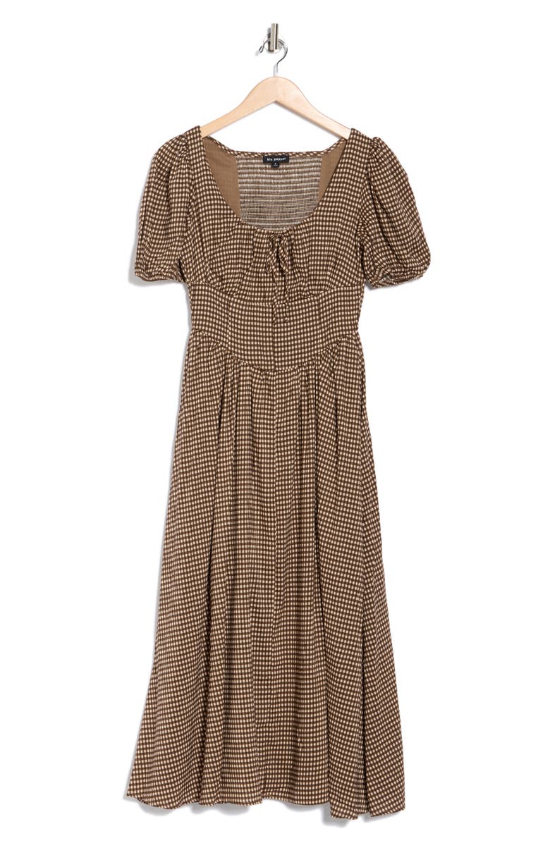 drop waist milkmaid dress SUPER STRETCHY MILKMAID DRESS WITH RUFFLES Black / M/L main image 1